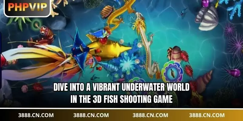 Dive into a vibrant underwater world in the 3D fish shooting game