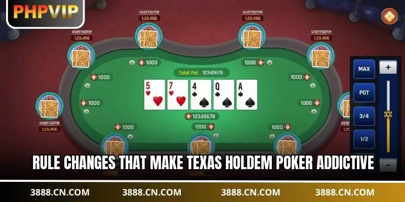 Rule changes that make texas holdem poker addictive