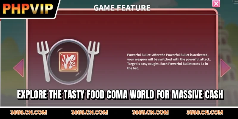 Explore the tasty Food Coma world for massive cash